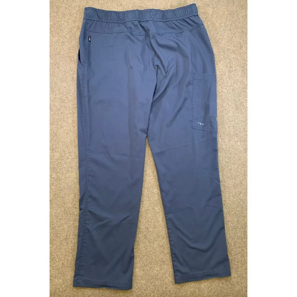 Greys Anatomy Barco Belted Scrub Pants Mens L 36x32 Bottoms Stretch Gray Medical